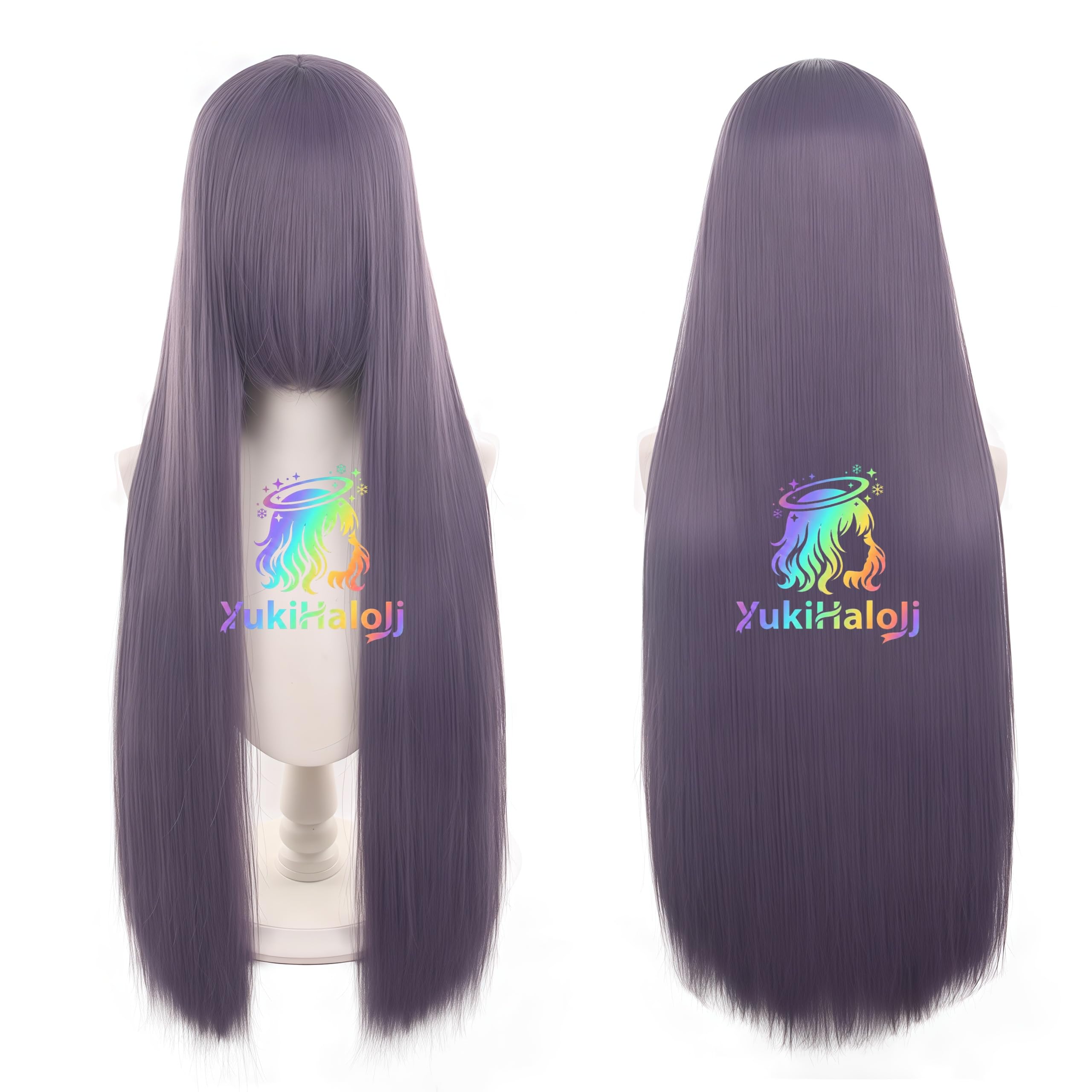 Amazon.co.jp: YuKiHalolj ロング 前髪 ウィッグ 106-ラベンダー